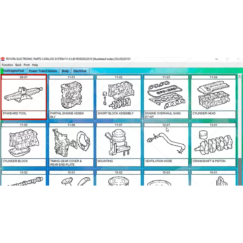 TOYOTA & LEXUS ELECTRONIC PARTS CATALOGUE EU 2022.01 [2022]
