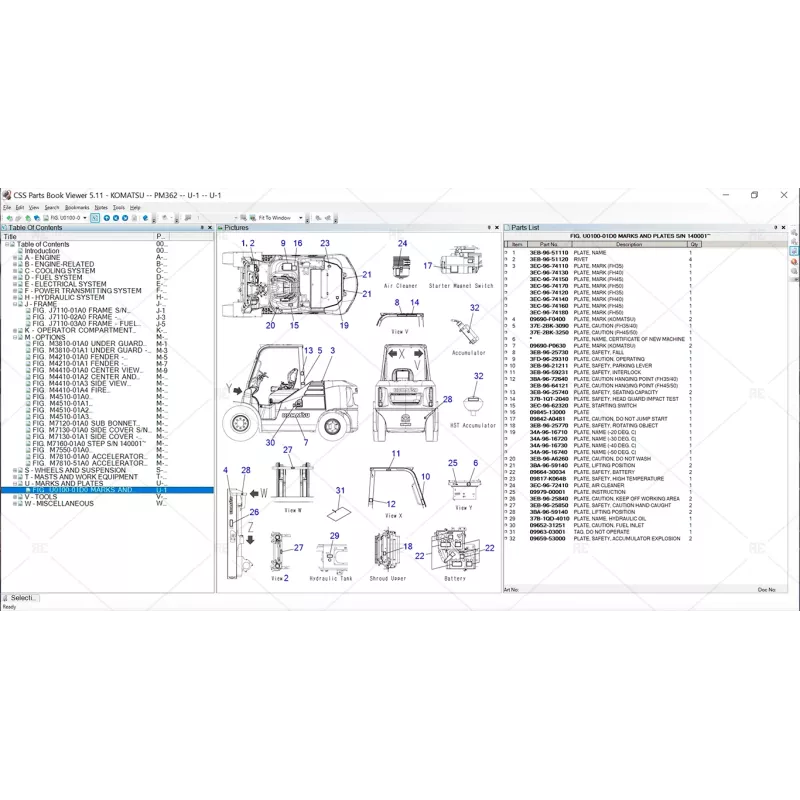 KOMATSU CSS EPC FORKLIFT USA 5.11 [2021.11]