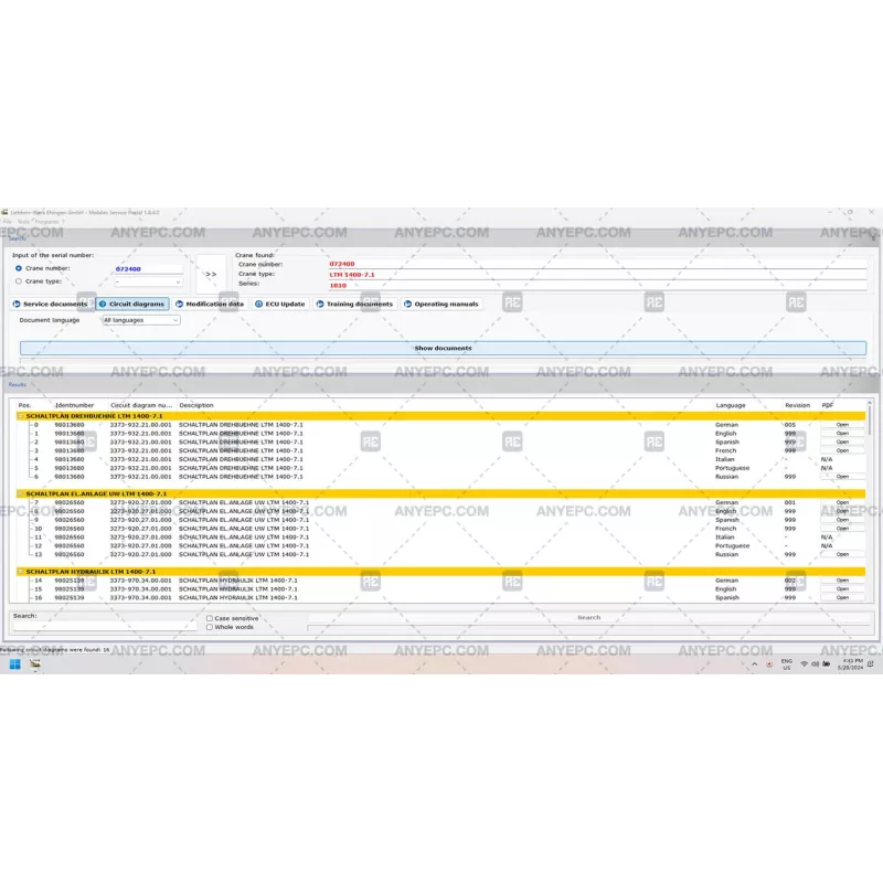 LIEBHERR MOBILES SERVICE PORTAL 1.8.4.0 [2021.11]