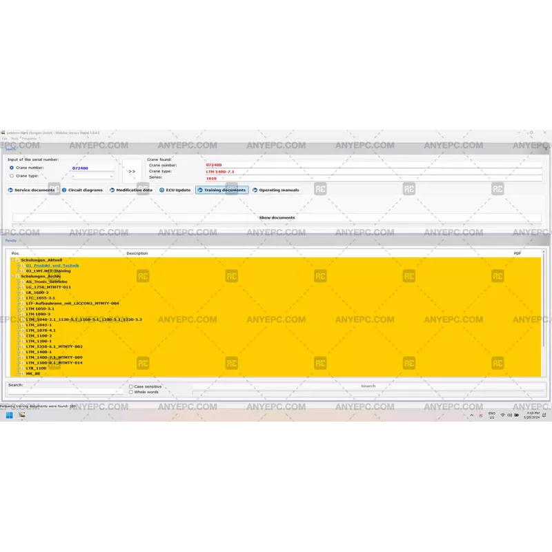 LIEBHERR MOBILES SERVICE PORTAL 1.8.4.0 [2021.11]