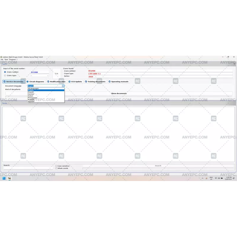 LIEBHERR MOBILES SERVICE PORTAL 1.8.4.0 [2021.11]