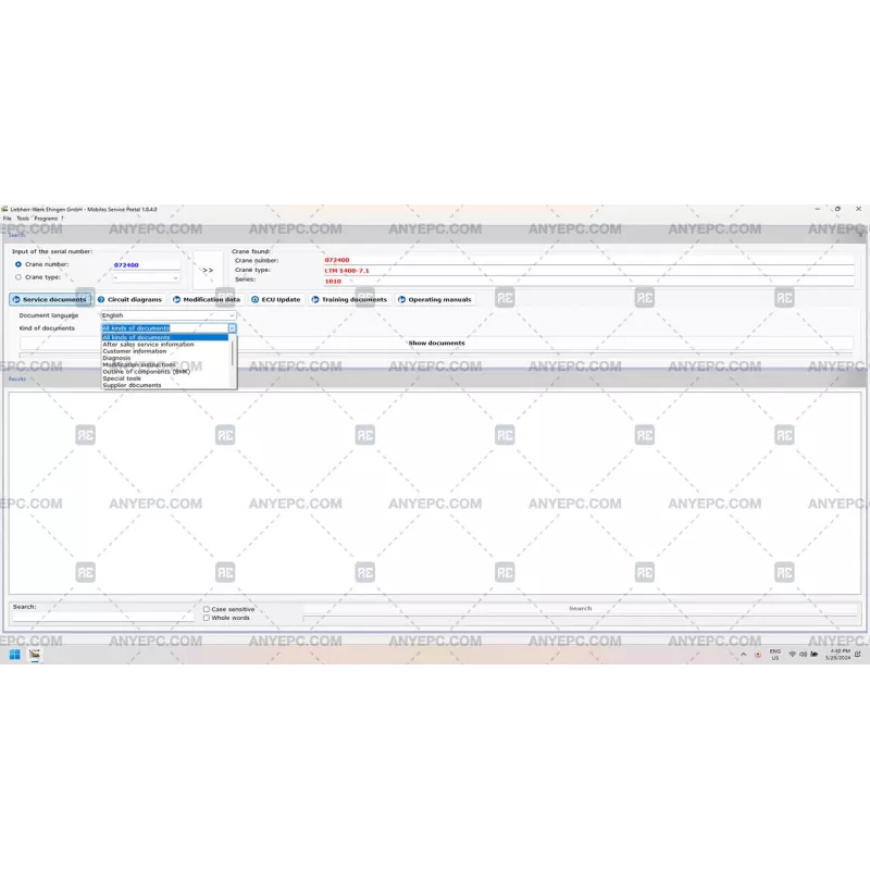 LIEBHERR MOBILES SERVICE PORTAL 1.8.4.0 [2021.11]