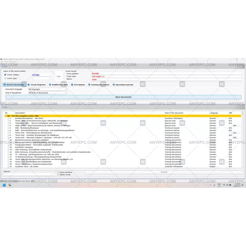 LIEBHERR MOBILES SERVICE PORTAL 1.8.4.0 [2021.11]