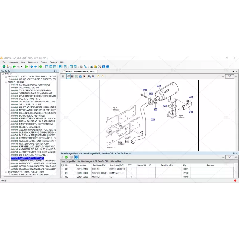 KUBOTA EPC KDG GERMAN 2021.10