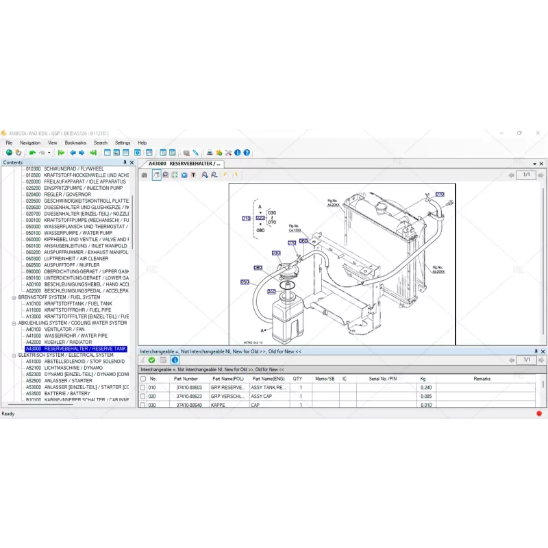 KUBOTA EPC KDG GERMAN 2021.10