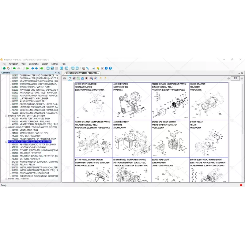 KUBOTA EPC KDG GERMAN 2021.10