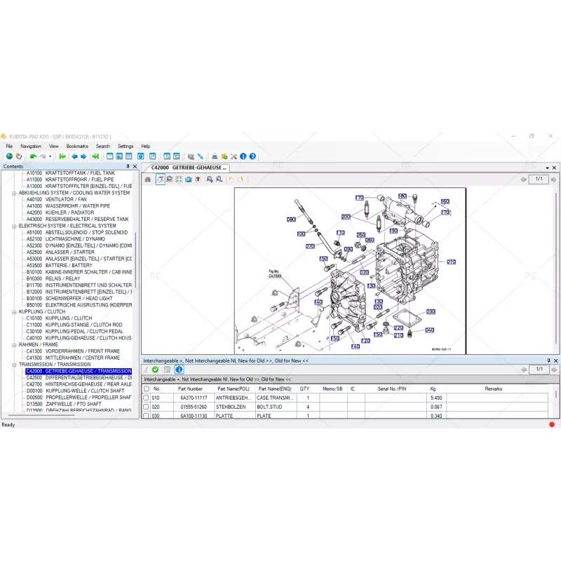 KUBOTA EPC KDG GERMAN 2021.10