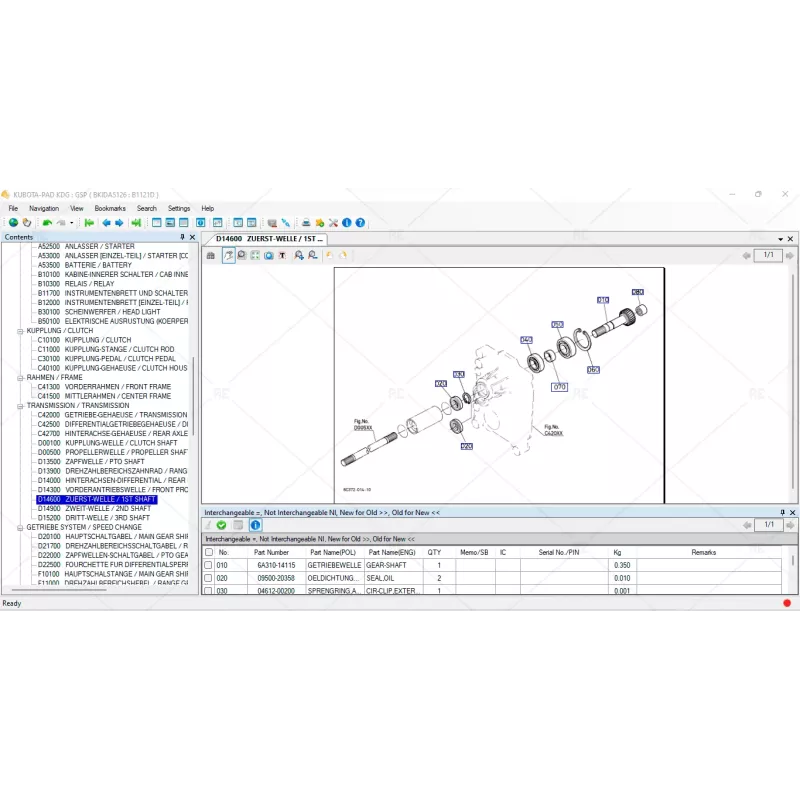 KUBOTA EPC KDG GERMAN 2021.10