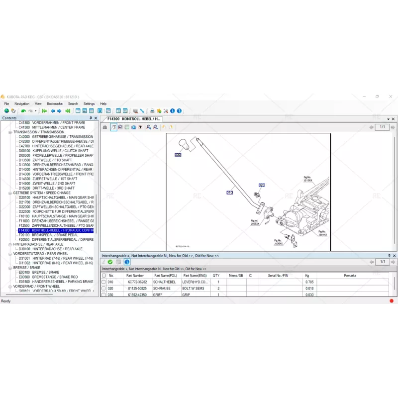 KUBOTA EPC KDG GERMAN 2021.10