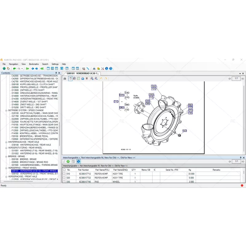 KUBOTA EPC KDG GERMAN 2021.10
