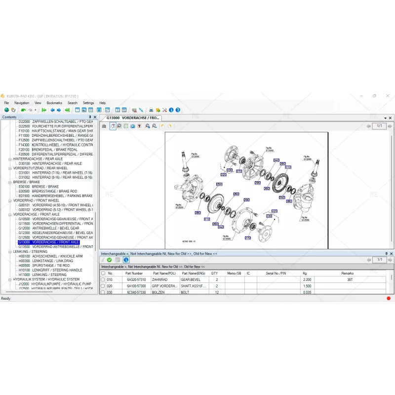 KUBOTA EPC KDG GERMAN 2021.10