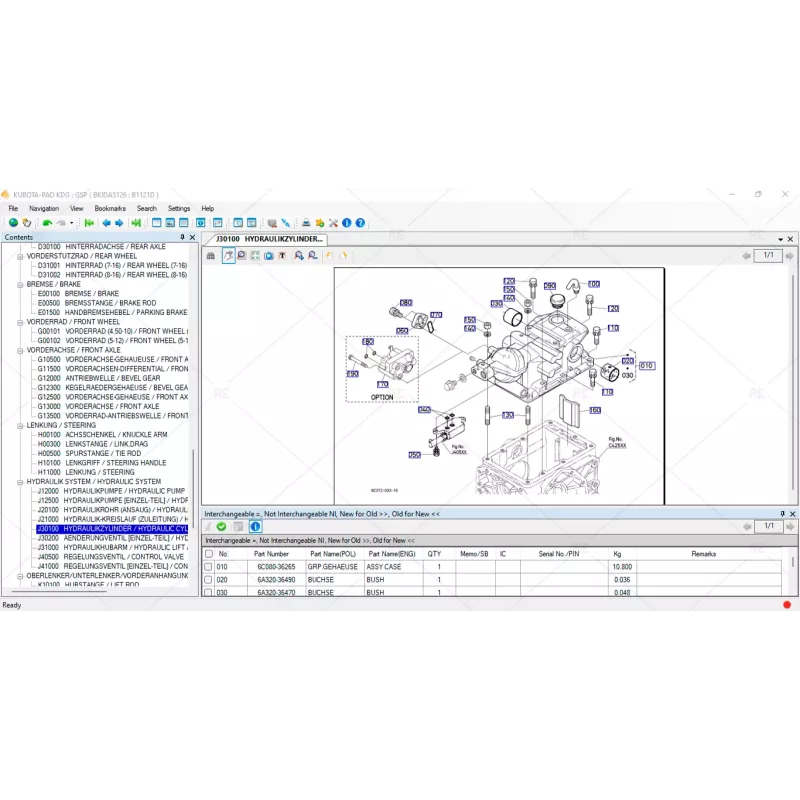 KUBOTA EPC KDG GERMAN 2021.10