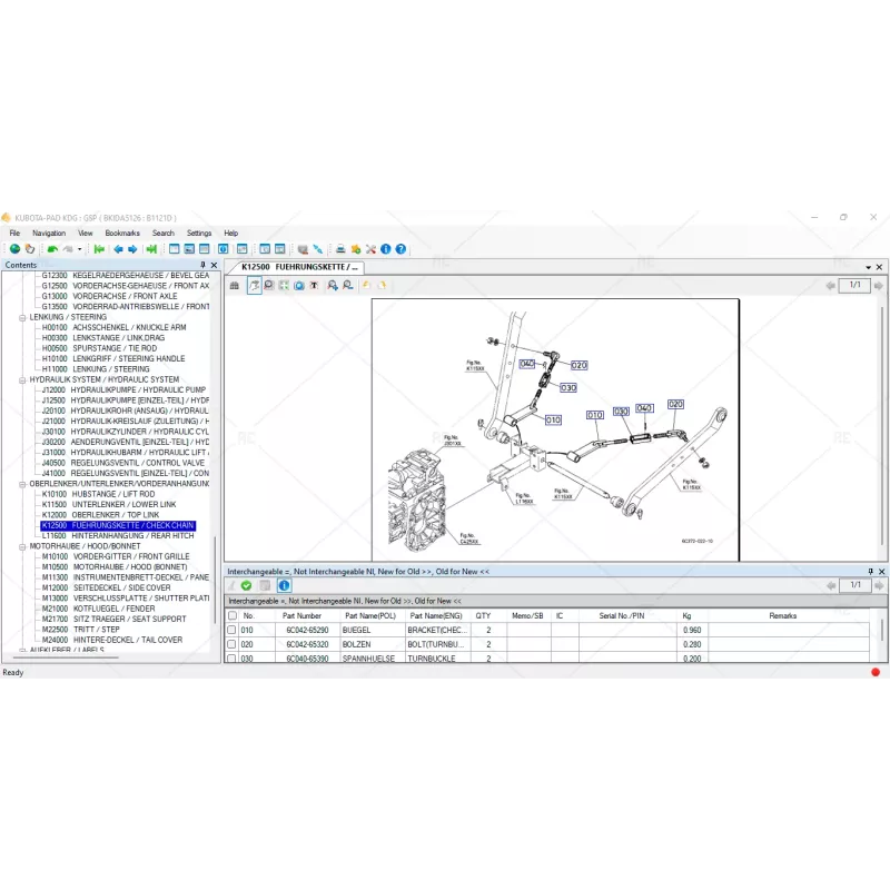 KUBOTA EPC KDG GERMAN 2021.10