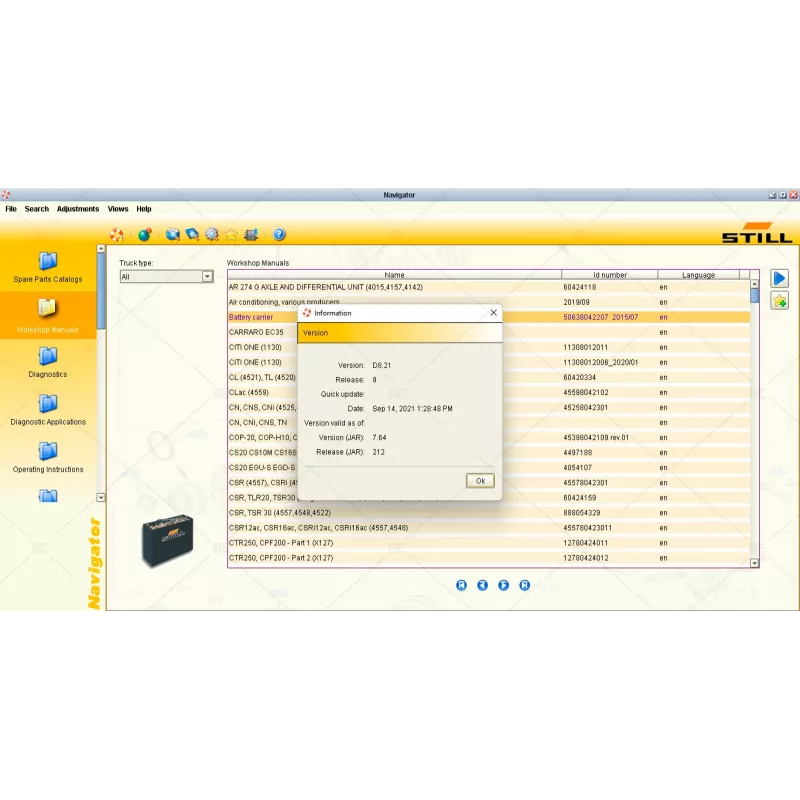 STILL STEDS NAVIGATOR FORKLIFTS D8.21 R9 [2021.09]