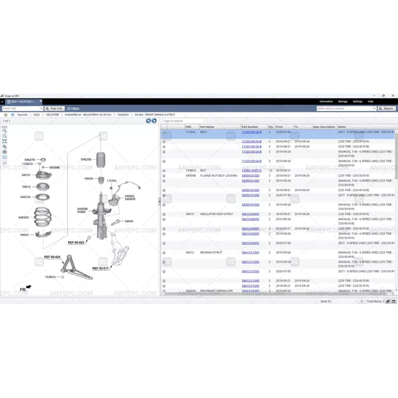 HYUNDAI SNAP-ON EPC NORTH AMERICA 2021.05