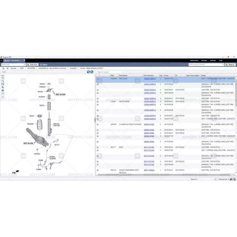 HYUNDAI SNAP-ON EPC NORTH AMERICA 2021.05