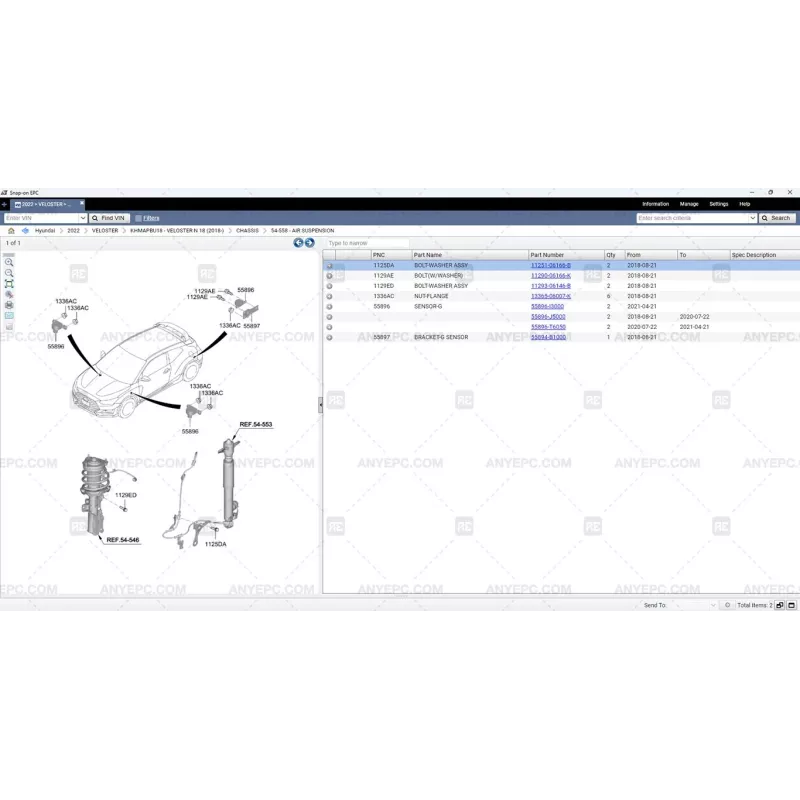 HYUNDAI SNAP-ON EPC NORTH AMERICA 2021.05