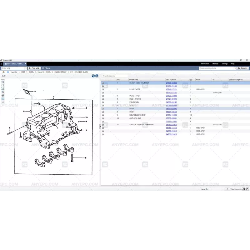 HYUNDAI SNAP-ON EPC NORTH AMERICA 2021.05