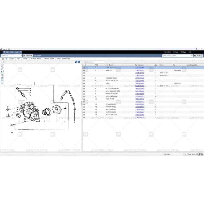 HYUNDAI SNAP-ON EPC NORTH AMERICA 2021.05