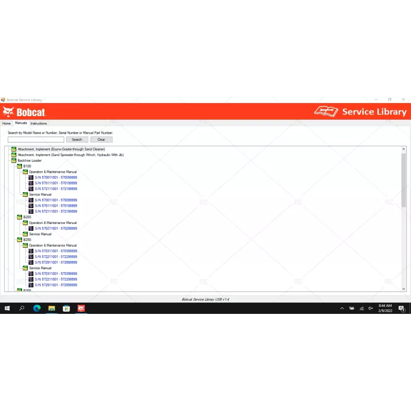 BOBCAT SERVICE LIBRARY 2021.03