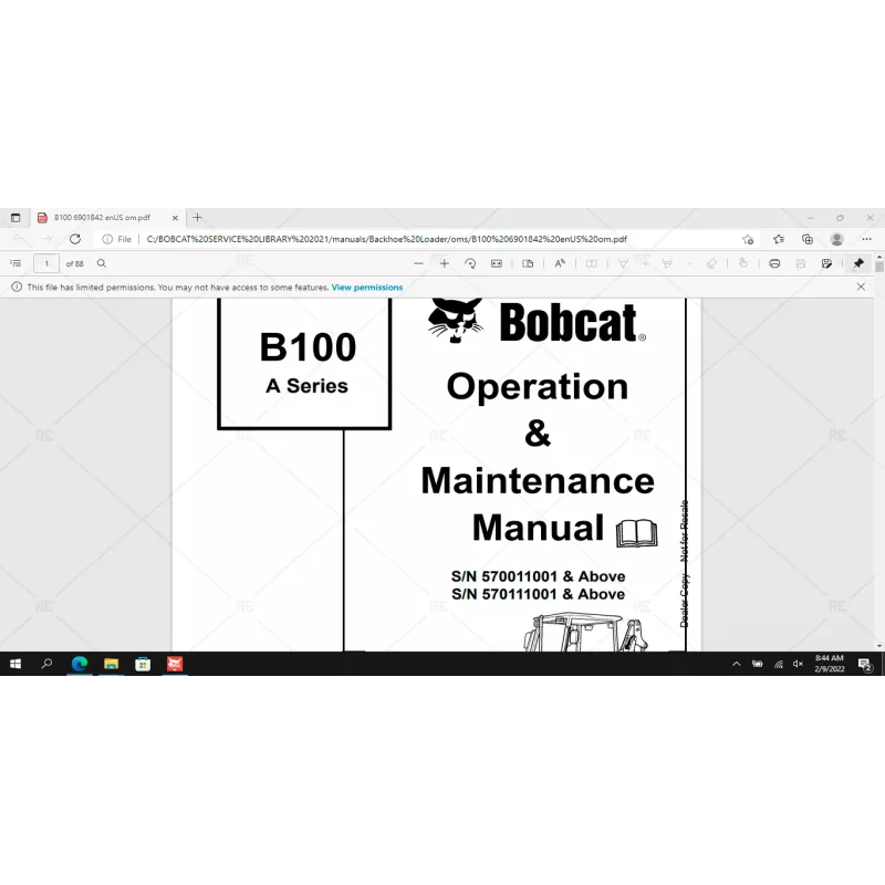 BOBCAT SERVICE LIBRARY 2021.03