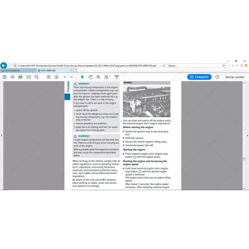 HYUNDAI FORKLIFT TRUCKS OPERATOR MANUAL 2021.03