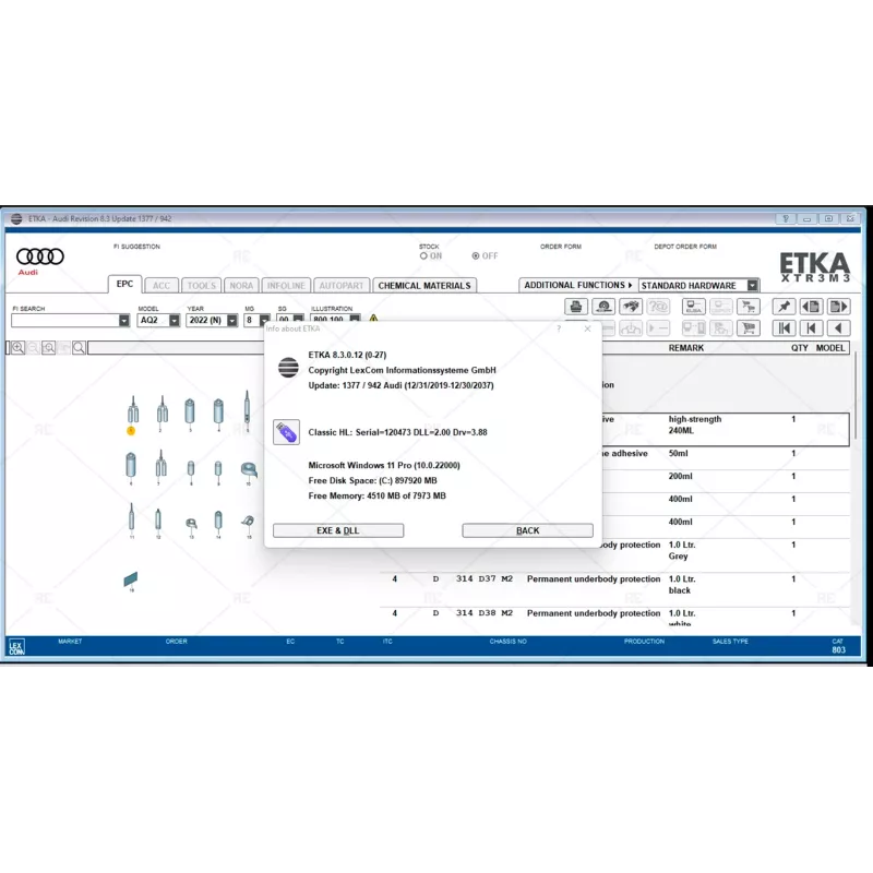 VOLKSWAGEN ETKA AUDI 8.3.0.12 [2021.02]