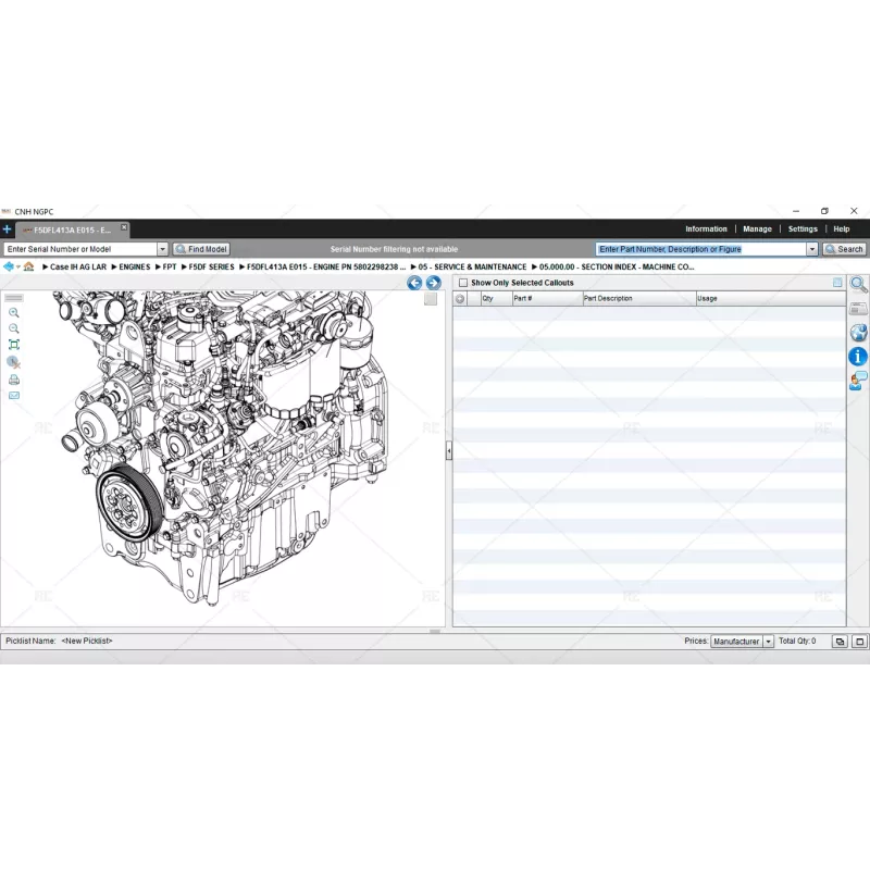CASE AGRICULTURE LATIN AMERICA SPARE PARTS CATALOG 2021.02
