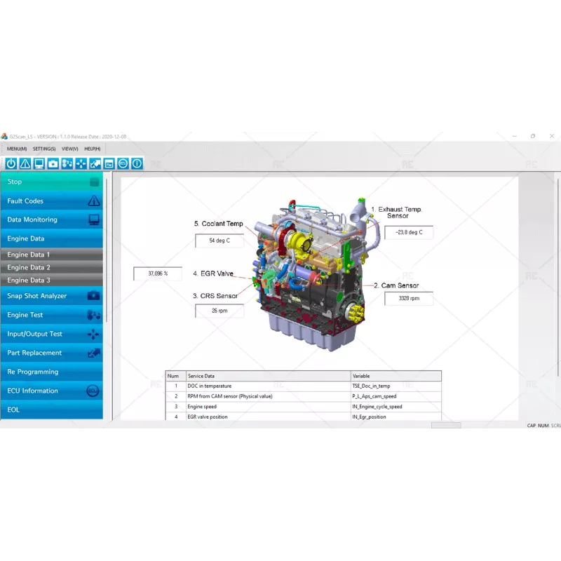 DOOSAN DIAGNOSTIC TOOL G2 SCAN LS ECU 1.1.2000 [2020.12]