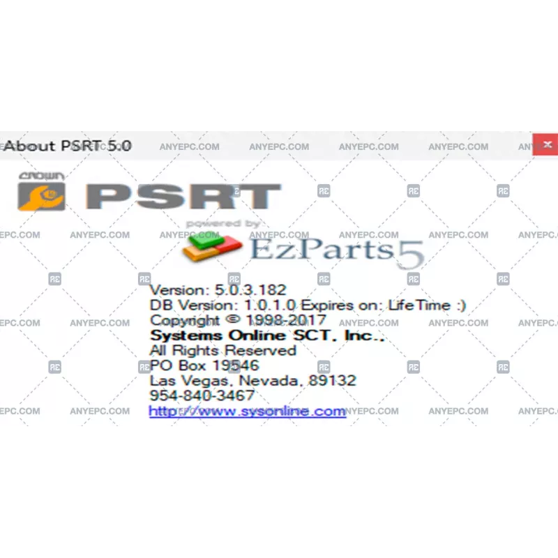 CROWN FORKLIFT PARTS AND SERVICE RESOURCE TOOL 5.0.3.182 [2020.11]