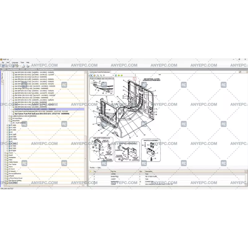 CROWN FORKLIFT PARTS AND SERVICE RESOURCE TOOL 5.0.3.182 [2020.11]