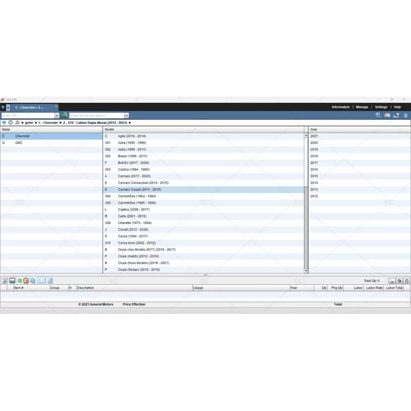 GENERAL MOTORS BRAZIL EPC 2020.10