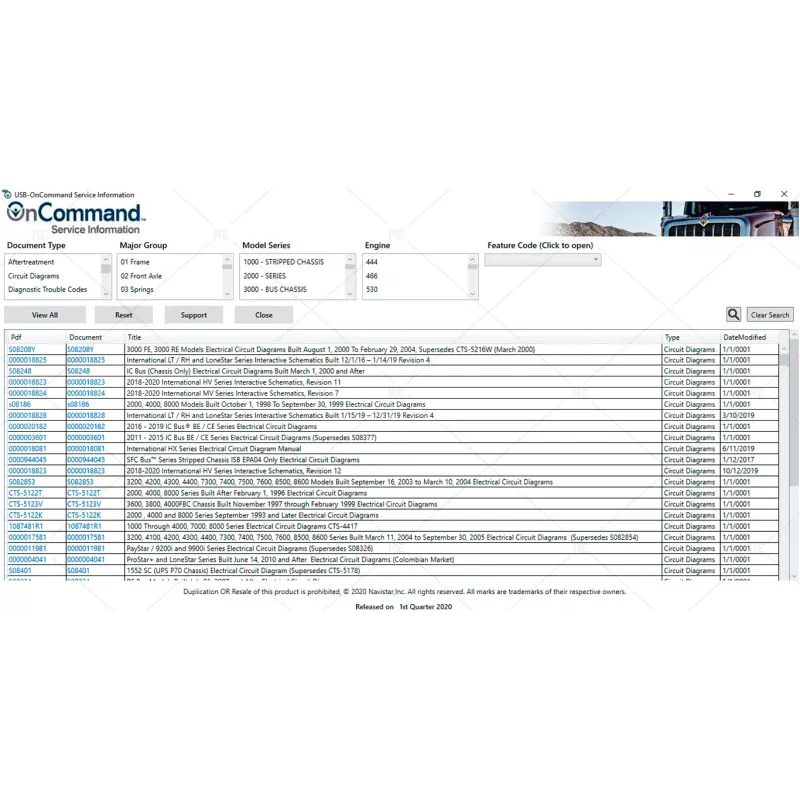 NAVISTAR ON COMMAND 2020.03