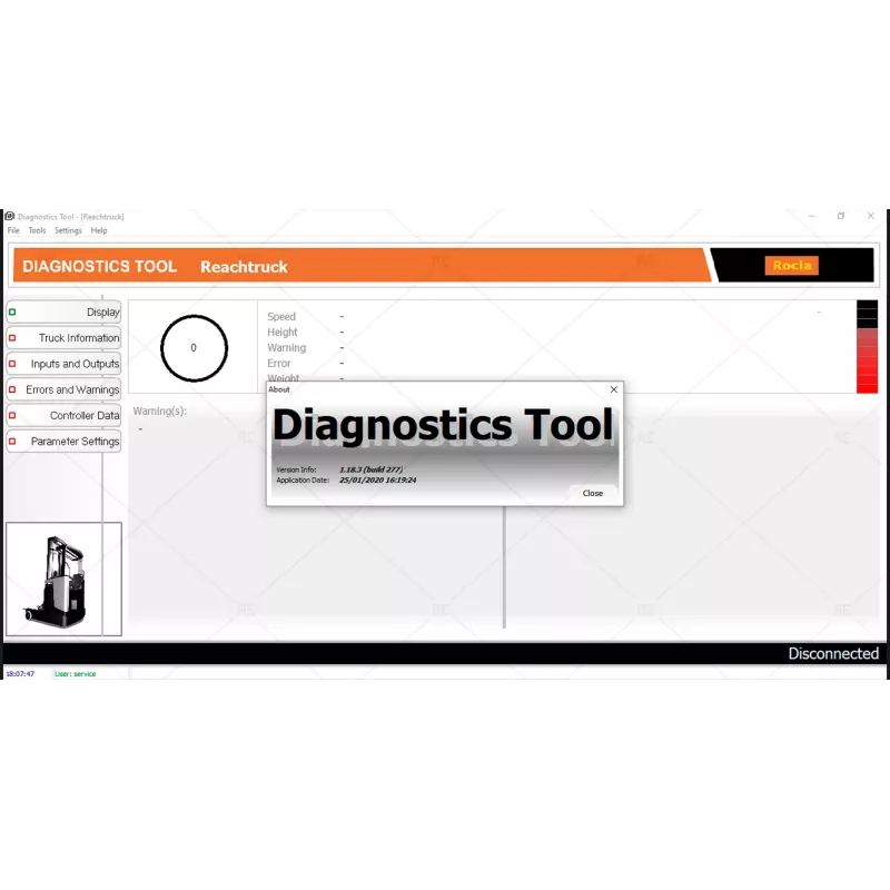 ROCLA FORKLIFT WAREHOUSE DIAGNOSTIC TOOL SOFTWARE 2020.01 1.18.3 [2020.01]
