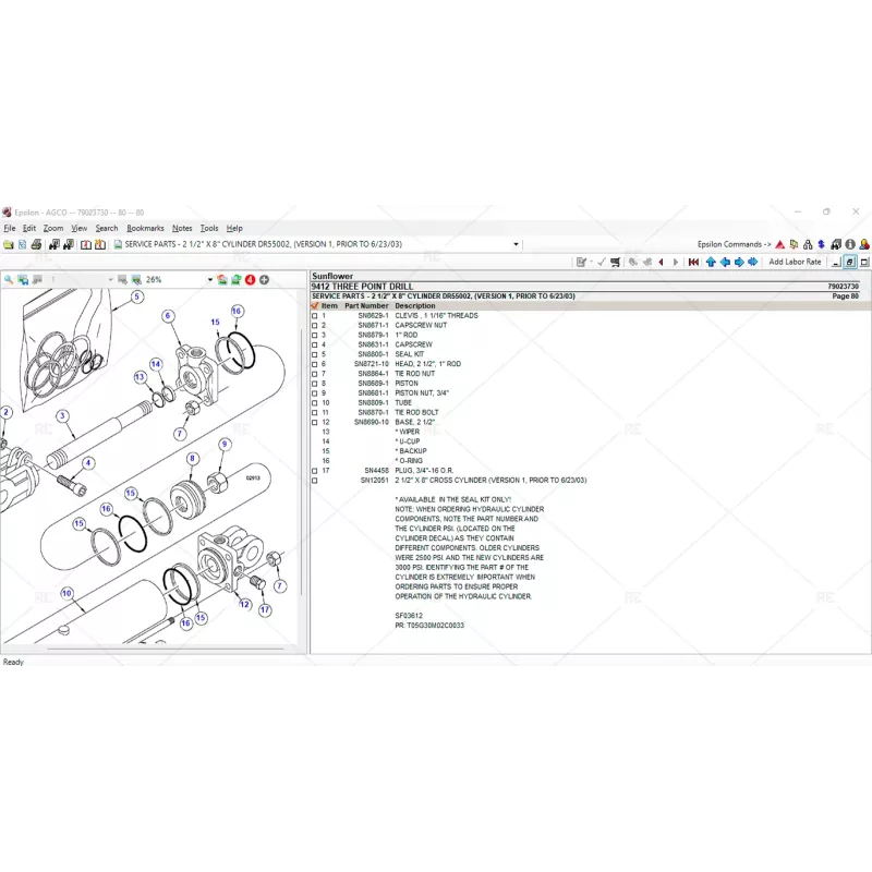 SUNFLOWER AG EUROPE PARTS CATALOG & WORKSHOP SERVICE MANUALS 2020.01 2020.01