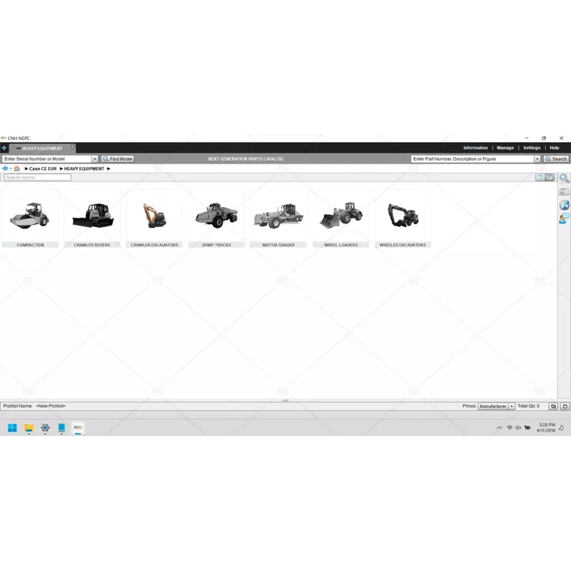 CASE CONSTRUCTION EUROPE SPARE PARTS CATALOG 2019.07