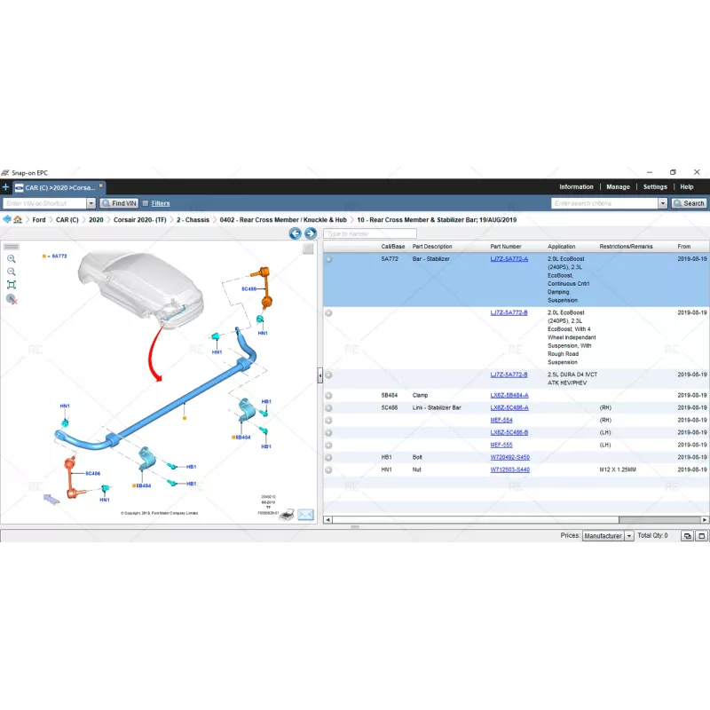 FORD USA SNAP-ON EPC 3.10.2006 [2019.01]