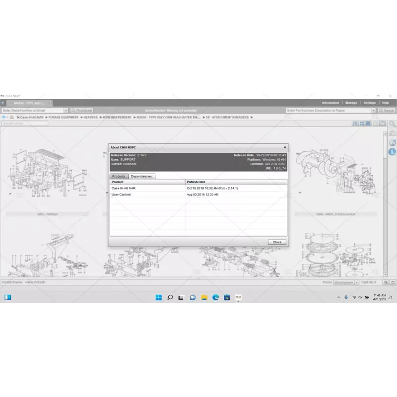 CASE AGRICULTURE NORTH AMERICA EPC 2.14.2 [2018.11]