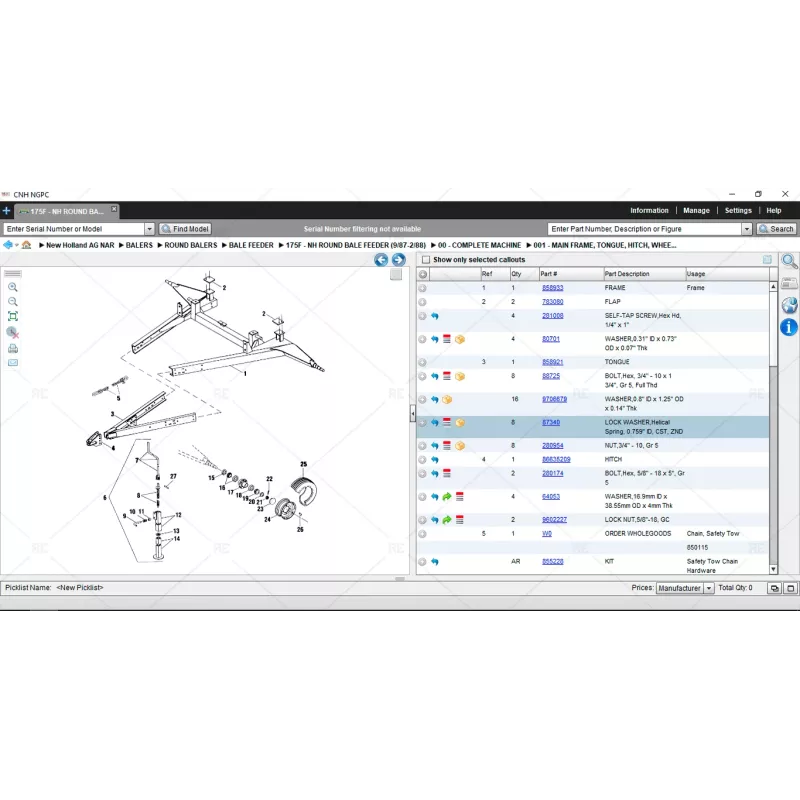 NEW HOLLAND AGRICULTURE NORTH AMERICA EPC SPARE PARTS CATALOG 2018.11