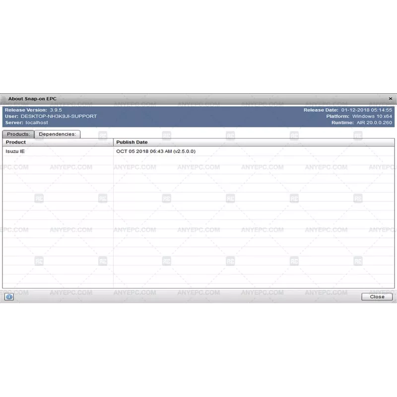 ISUZU INDUSTRIAL & MARINE ENGINES EPC 3.9.5 [2018.10]