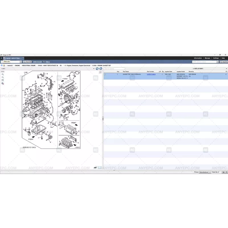 ISUZU INDUSTRIAL & MARINE ENGINES EPC 3.9.5 [2018.10]