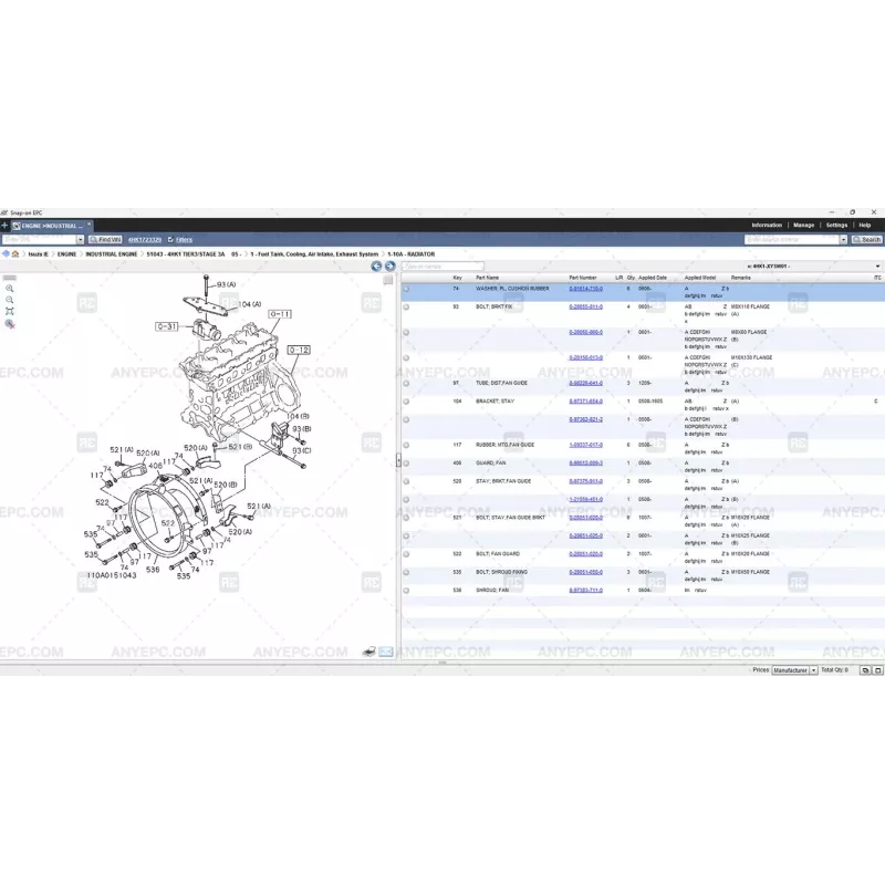 ISUZU INDUSTRIAL & MARINE ENGINES EPC 3.9.5 [2018.10]