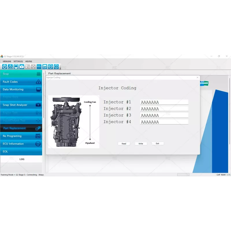 DOOSAN DIAGNOSTIC TOOL G2 STAGE V SCAN ECU 0.06 [2018.09]