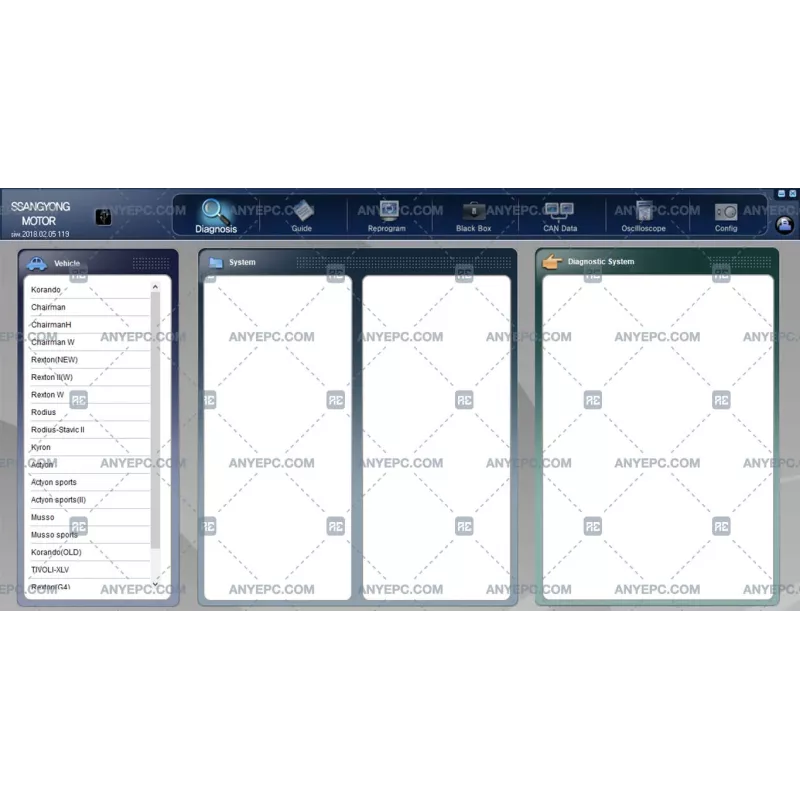 SSANGYONG INTELLIGENT WORKSHOP DIAGNOSIS 119 [2018.02]
