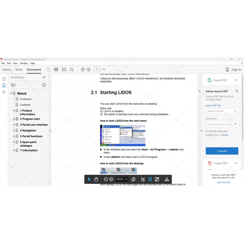 LIEBHERR LIDOS COT EPC OFFLINE 2018.01