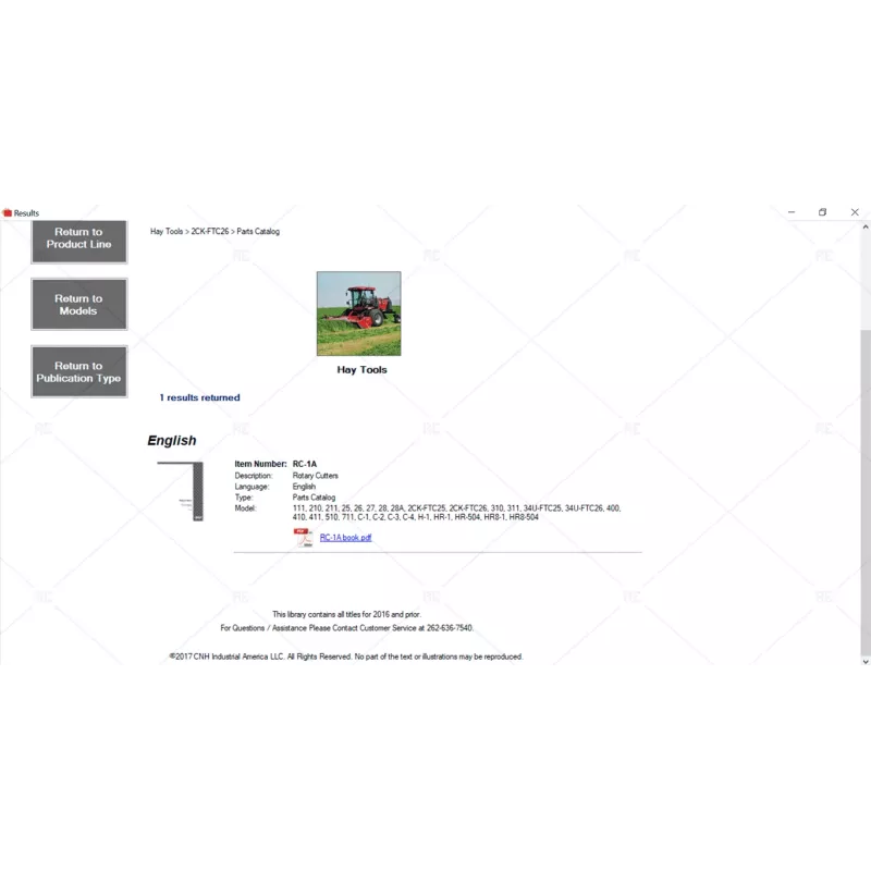 CASE IH TECHNICAL PUBLICATIONS PDF LIBRARY 2017.09