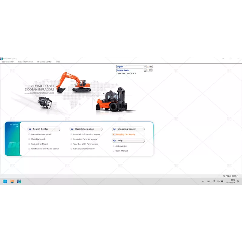DOOSAN PARTS CATALOG 2017.02