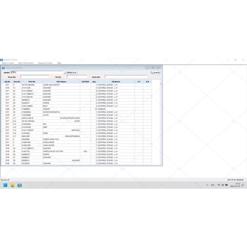 DOOSAN PARTS CATALOG 2017.02