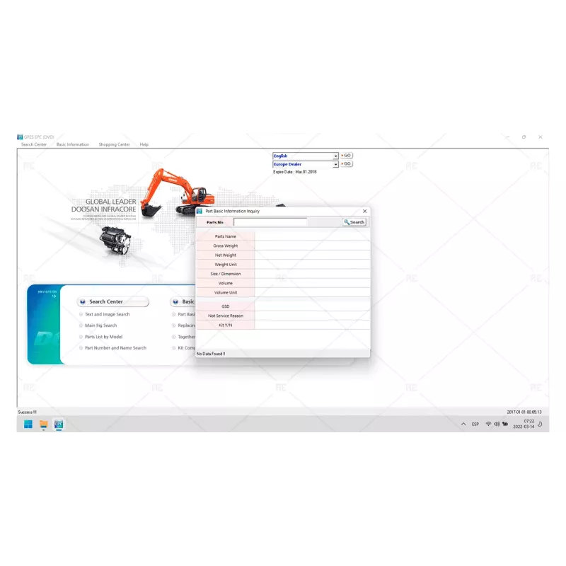 DOOSAN PARTS CATALOG 2017.02