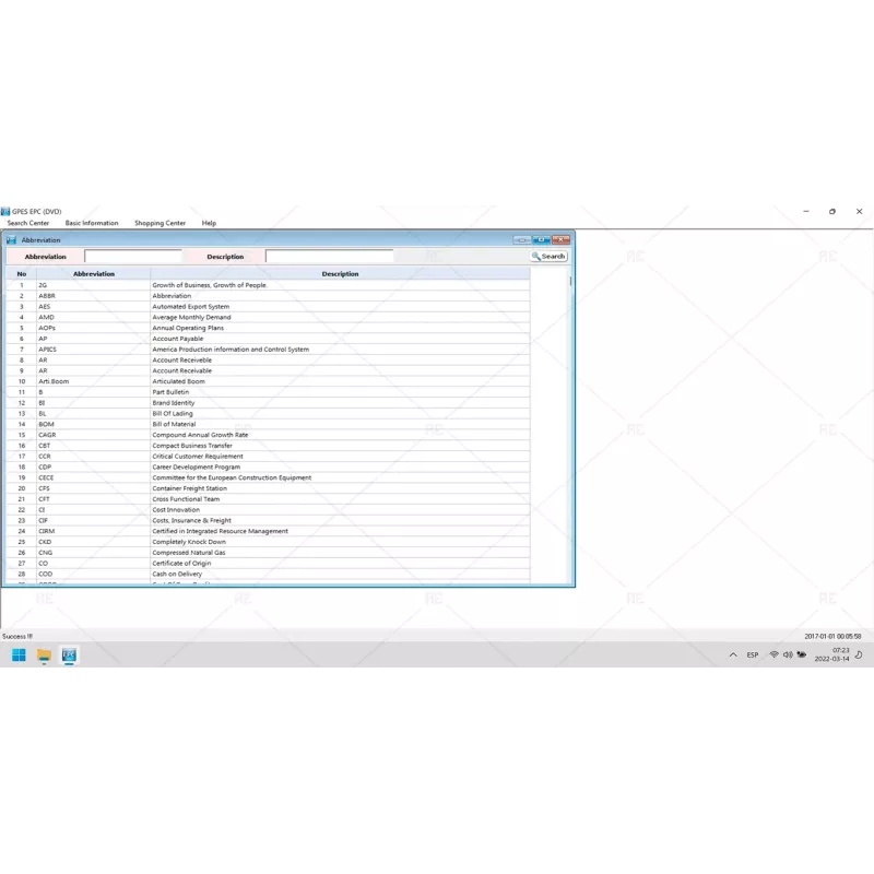 DOOSAN PARTS CATALOG 2017.02